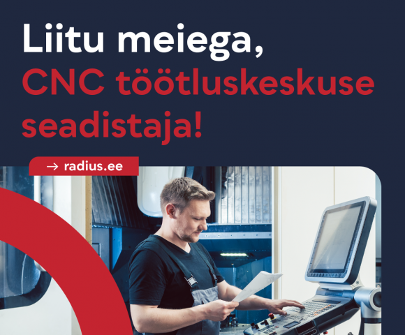 CNC töötluskeskuse seadistaja